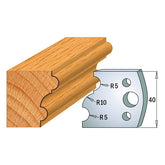 CMT 690.052 PROFILE KNIVES FOR INSERT SHAPER SYSTEM SP 1-37/64”x5/32”  (40x4mm)
